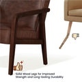 Dark Brown Faux Leather Accent Chair R440