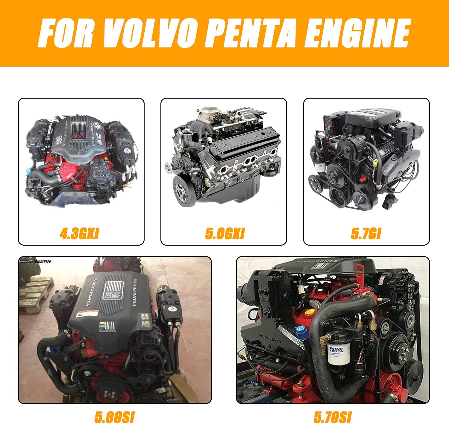 Electric Fuel Pump Assembly Compatible with Volvo Penta 4.3GXI 5.0GXI 5.7GI Replace 21608511 21545138 A318