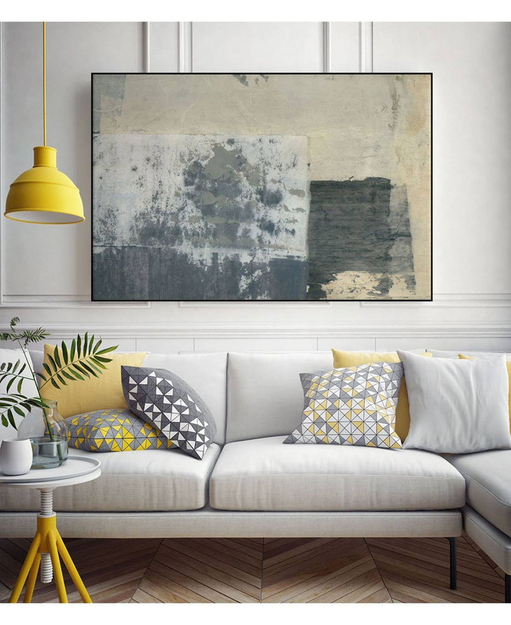 Framed Canvas Art Block - Tan G506679