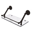 18 in. Floating Glass Shelf with Gallery Rail Oil Rubbed Bronze B5613