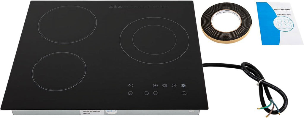 2600W 110V Portable Induction Cooktop 3 Burners Touch Control Countertop W80698