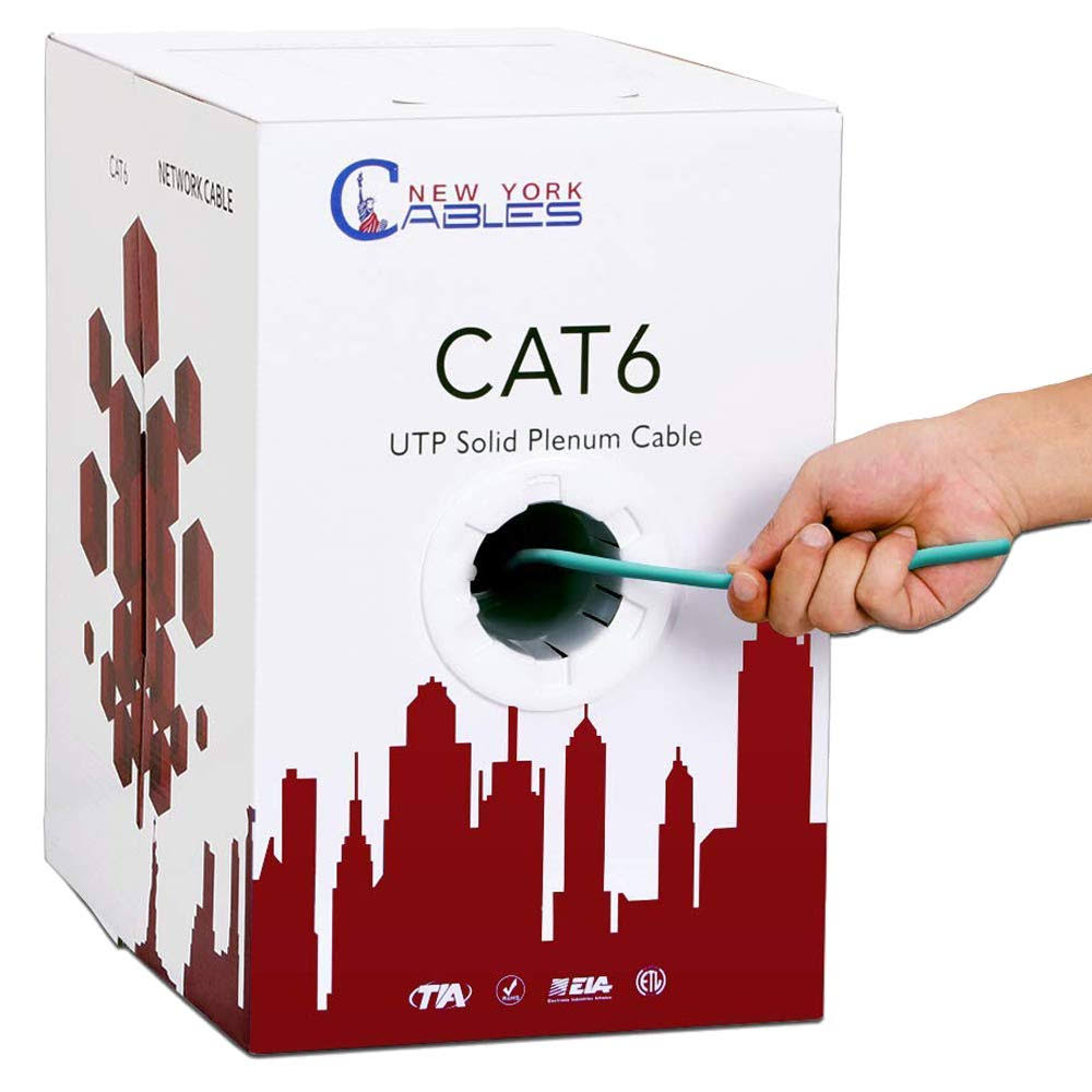 Cat6 Pure Copper Cmp Plenum 1000ft 23AWG UTP Cable V335
