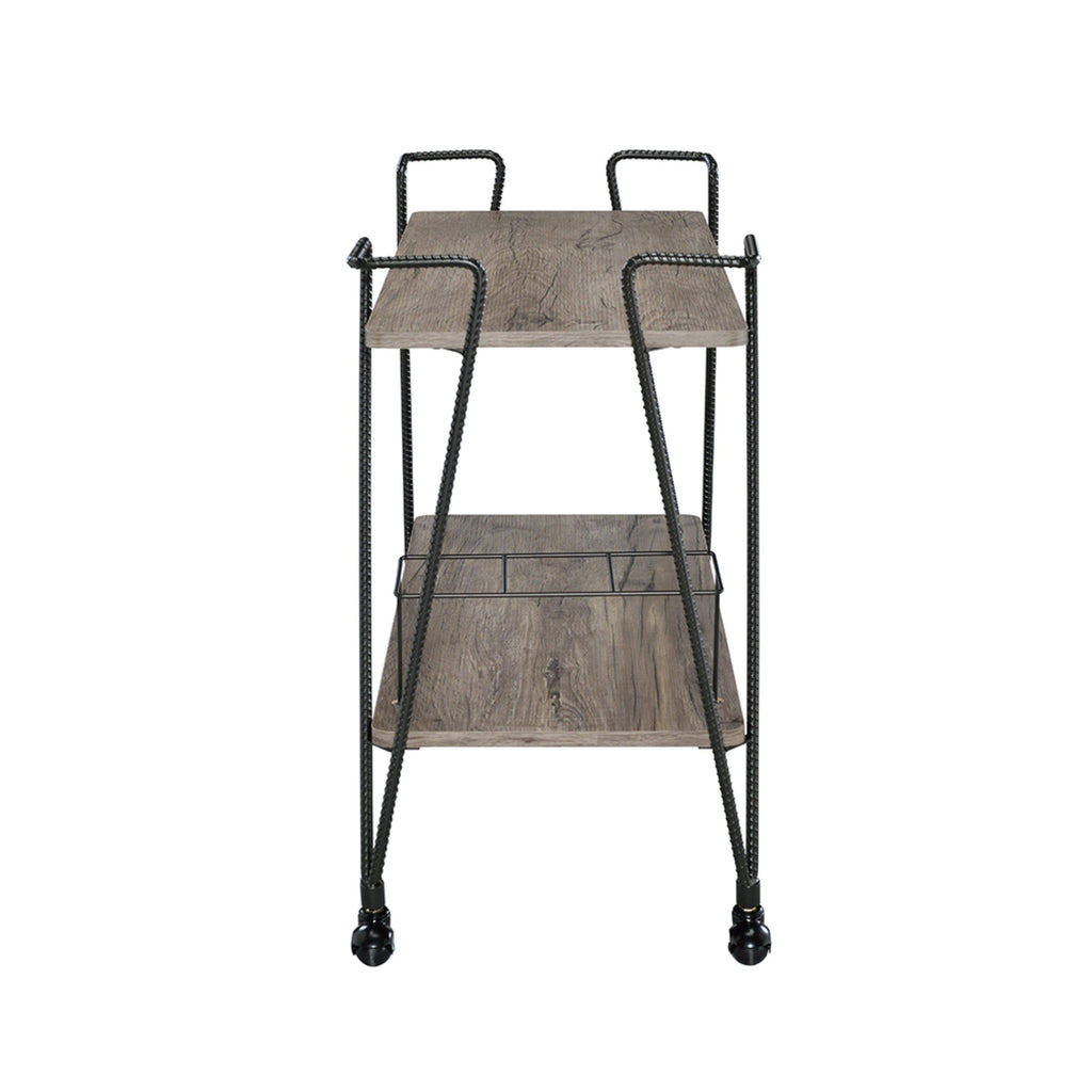 Rustic Oak Serving Cart R80623