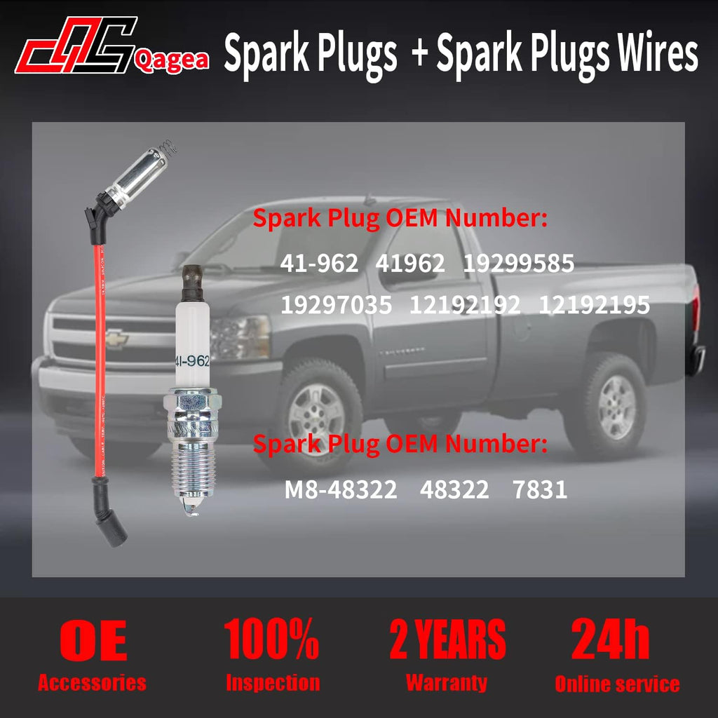 Spark Plugs and Spark Plug Wires Pack of 2 Q8104