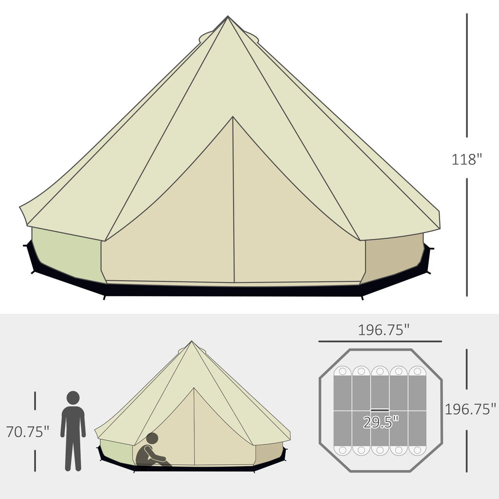 10-Person Yurt Tent Glamping Bell Tent F174