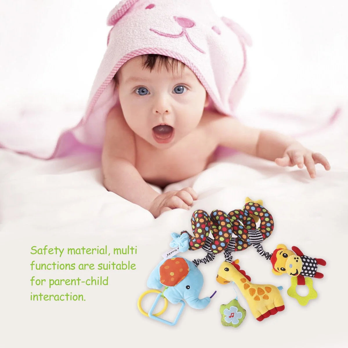 Infant Baby Activity Spiral Stroller Toy Plush Toy S8859