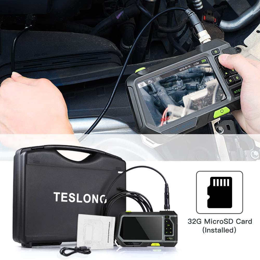 Industrial Borescope Inspection Camera with 5inch 720P HD Screen, 16.5ft Z3605