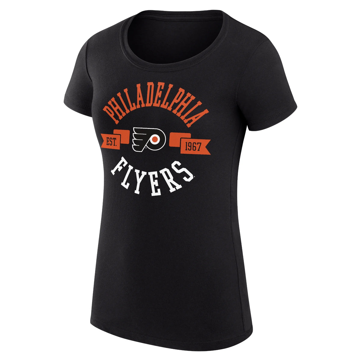 Black Philadelphia Flyers Graphic Fitted Crewneck T-Shirt G554401