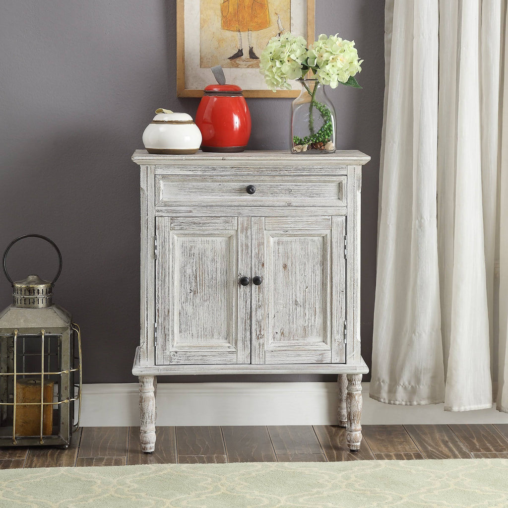 White Wood Accent Cabinet X87322