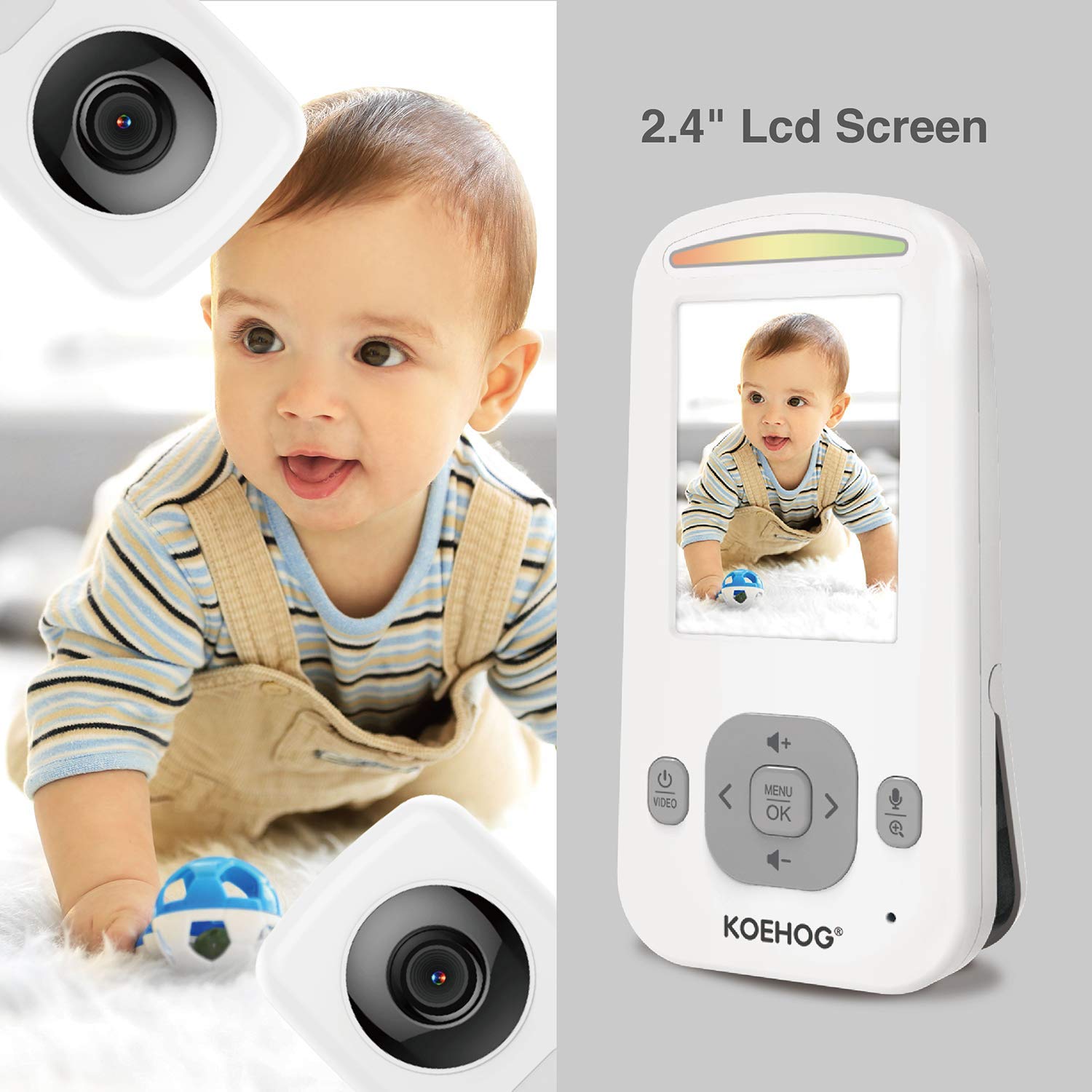 Baby Monitor with Camera, Auto Night Vision, Temperature Alert T8051