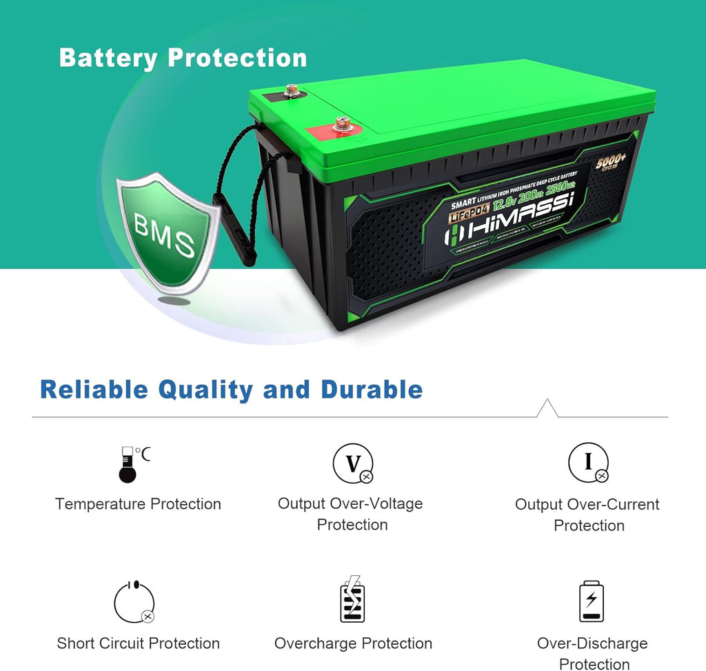 12v 200ah Bluetooth Lithium Iron Phosphate Battery U1364