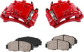 Red Powder Coated Calipers + Ceramic Brake Pads D544378