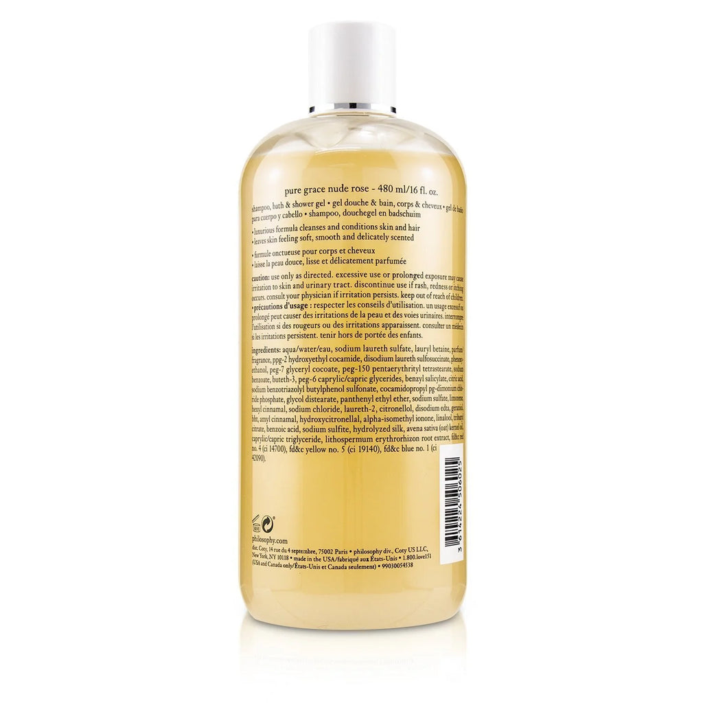 Pure Grace Nude Rose Shampoo, Bath & Shower Gel 480ml/16oz W793