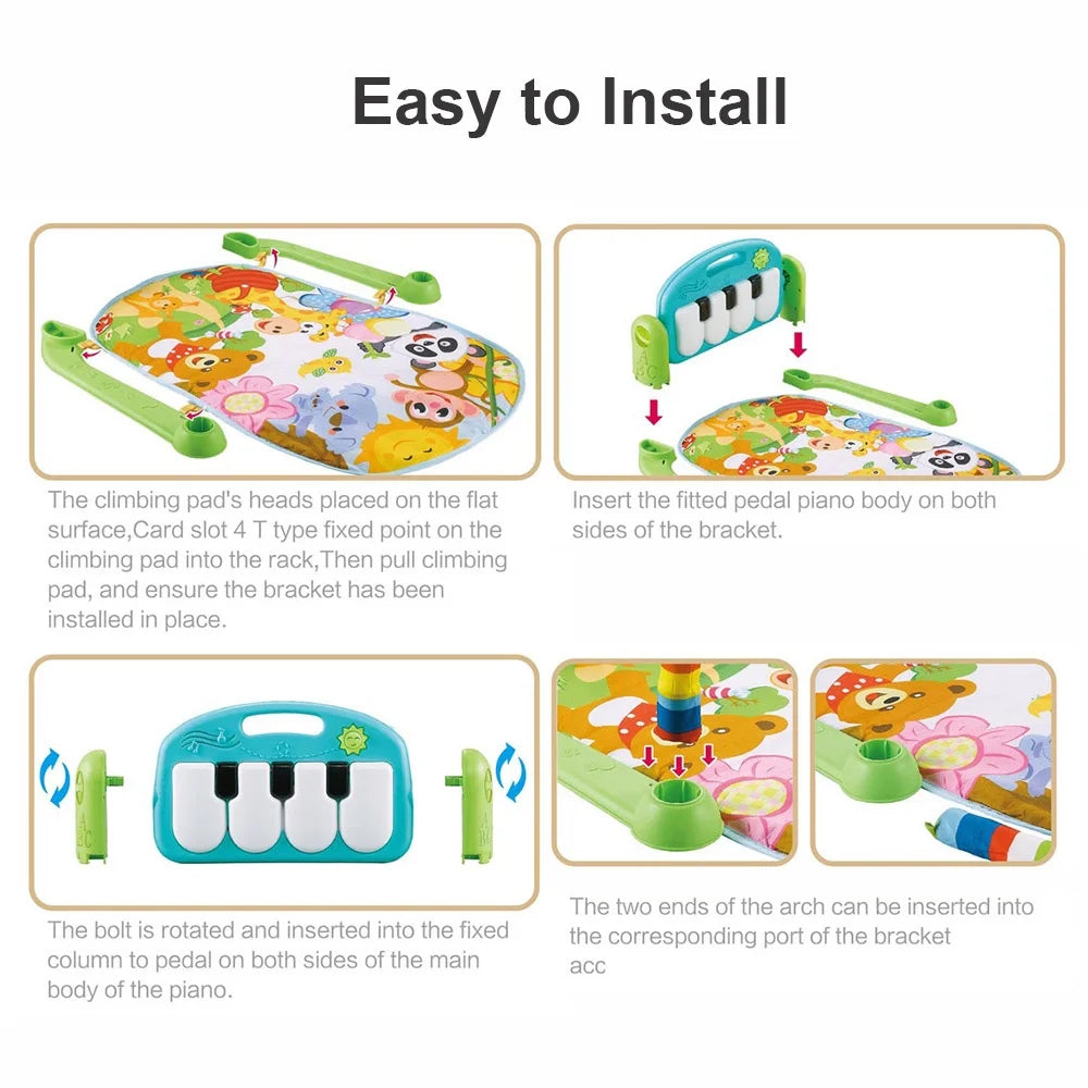 Playmat Kick and Play Piano Gym with Music Hanging Mirror M89862