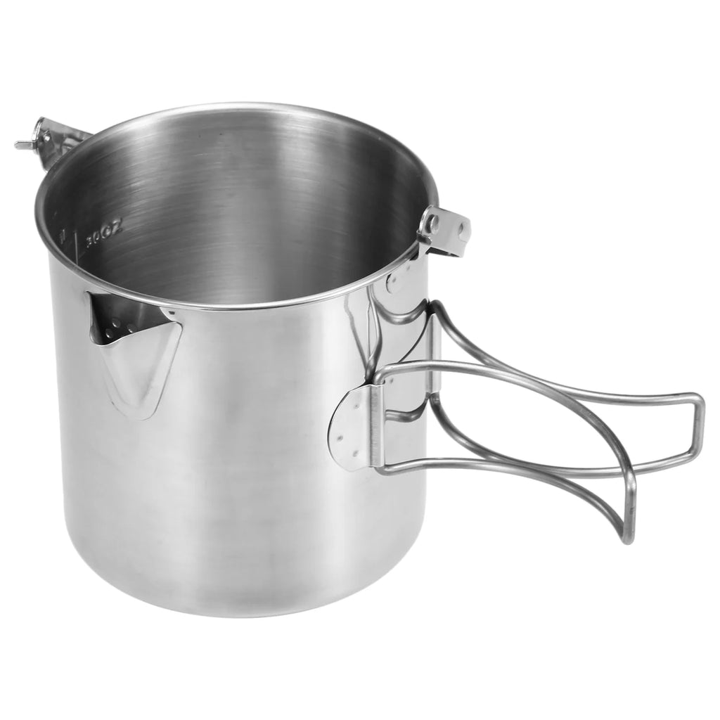 Stainless Steel Cooking Kettle 1L with Foldable Handle R378551