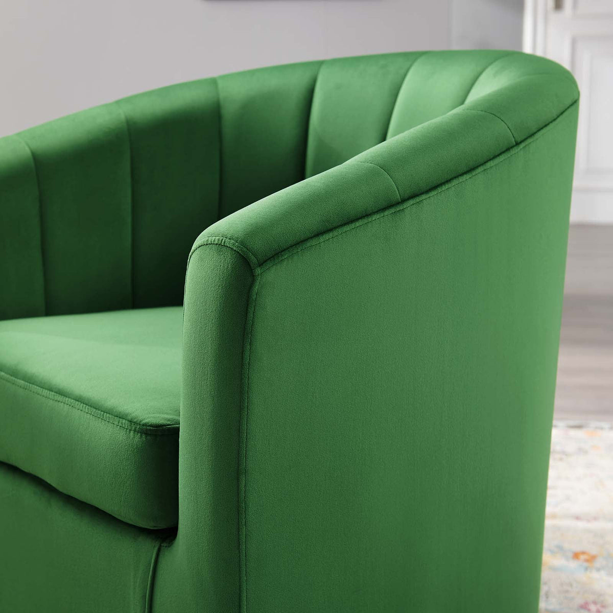Green Velvet Accent Armchair N909