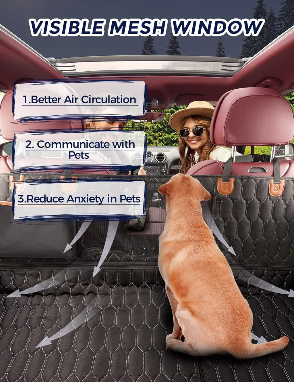 5-in-1 Waterproof Dog Seat Cover Pack of 2 P921516