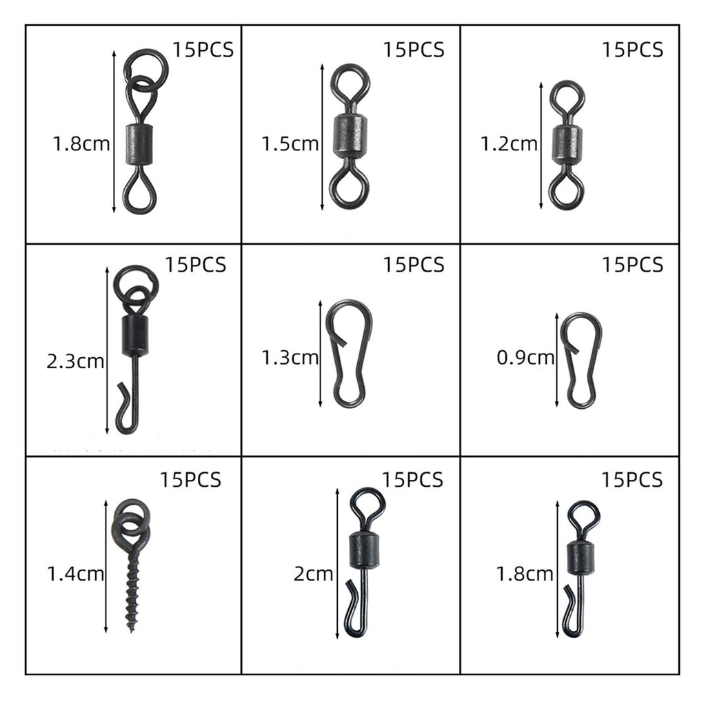 Carp Fishing Tackle Rolling Swivels Beads Stopper Accessories R652832