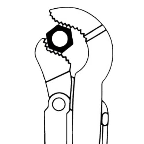 Swedish Pipe Wrench, 26-1/4x22 L, Steel C9390