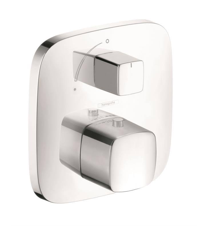 Thermostatic Trim with Volume Control - White/Chrome B4448
