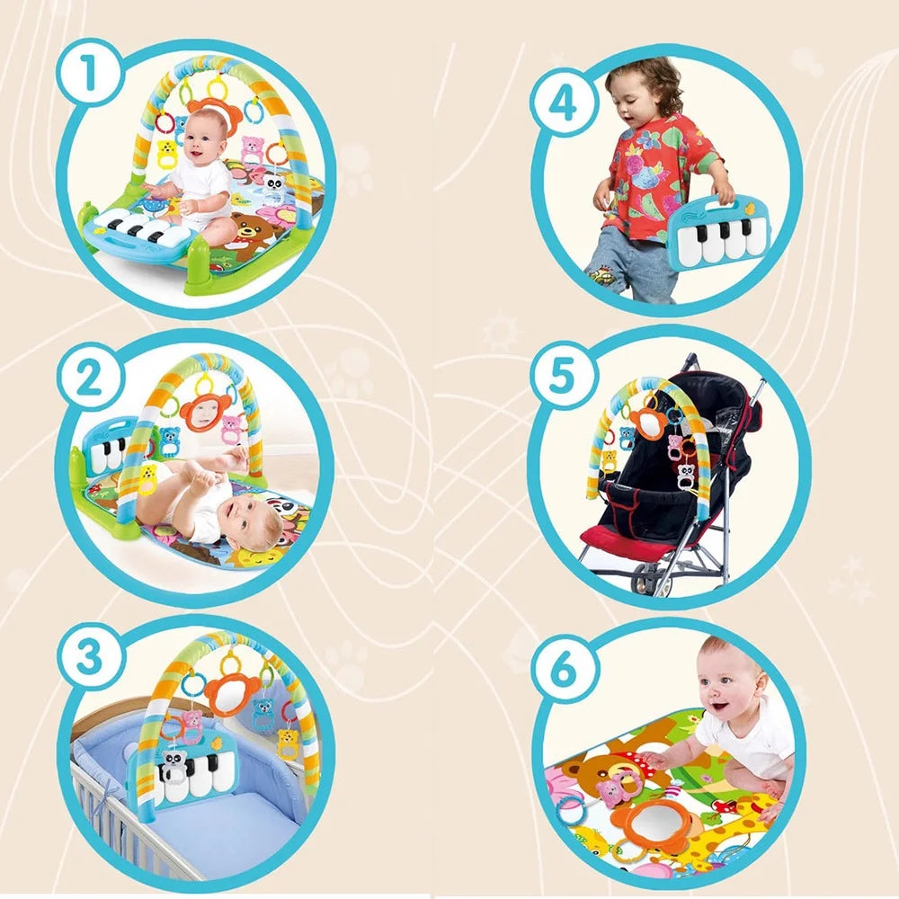 Playmat Kick and Play Piano Gym with Music Hanging Mirror M89862