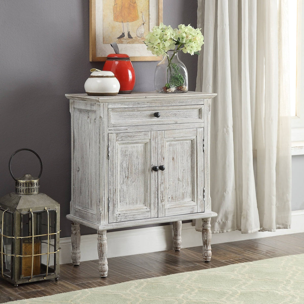 White Wood Accent Cabinet X87322
