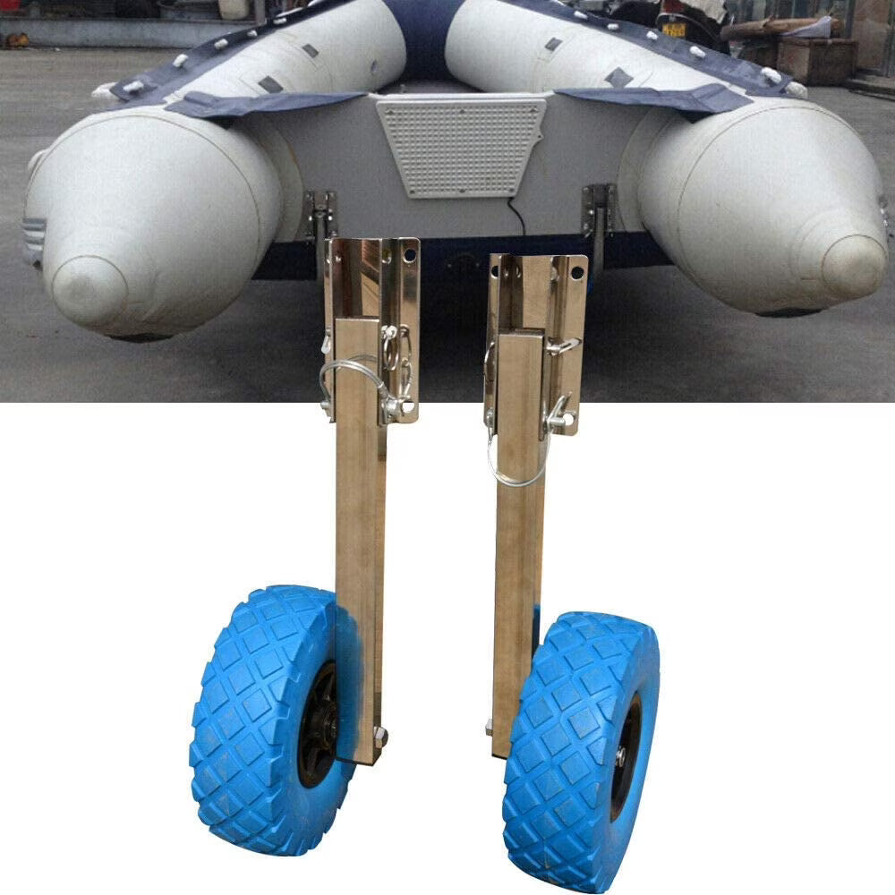 Aluminium Transom Launching Wheels Dolly For Inflatable Boat Kayak Dinghy Yacht I161065