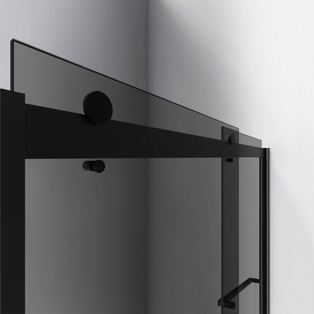 Semi-Frameless Bypass Shower Door in Chrome and Gray Glass K60036
