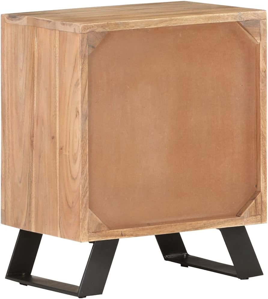 Solid Acacia Wood Bedside Cabinet D9424