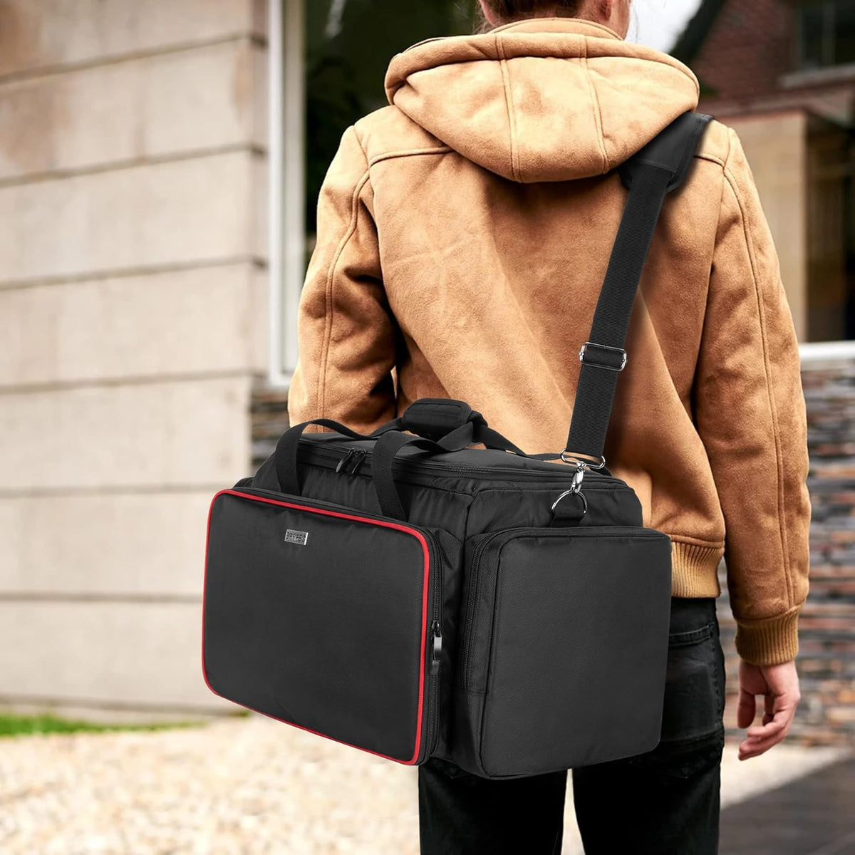 Large Barber Bag with Adjustable Dividers, Black V688631