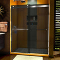Semi-Frameless Bypass Shower Door in Chrome and Gray Glass K60036