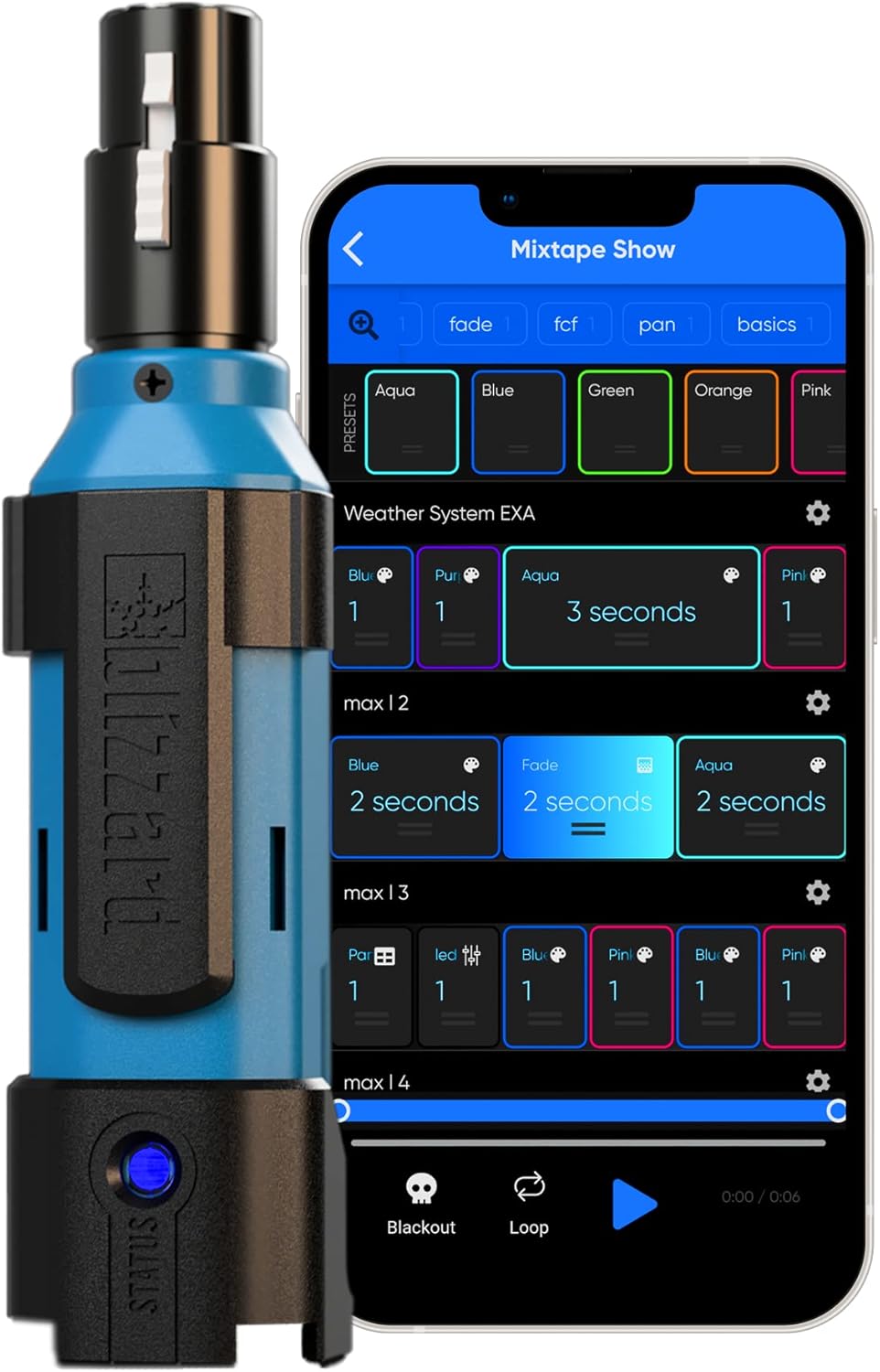 Wireless Controller with 5-pin DMX Output, WiFi based sACN/Art-Net to DMX Converter A956313