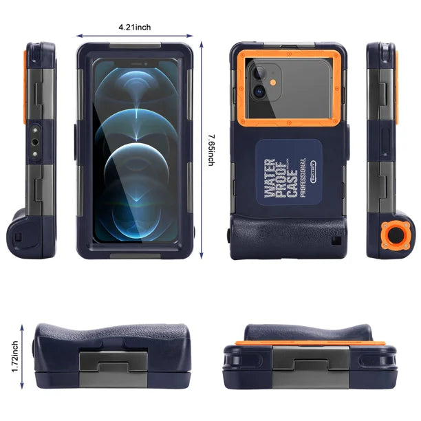 Waterproof Protective Case for Phones Up to 6.9 Inch with Lanyard V897