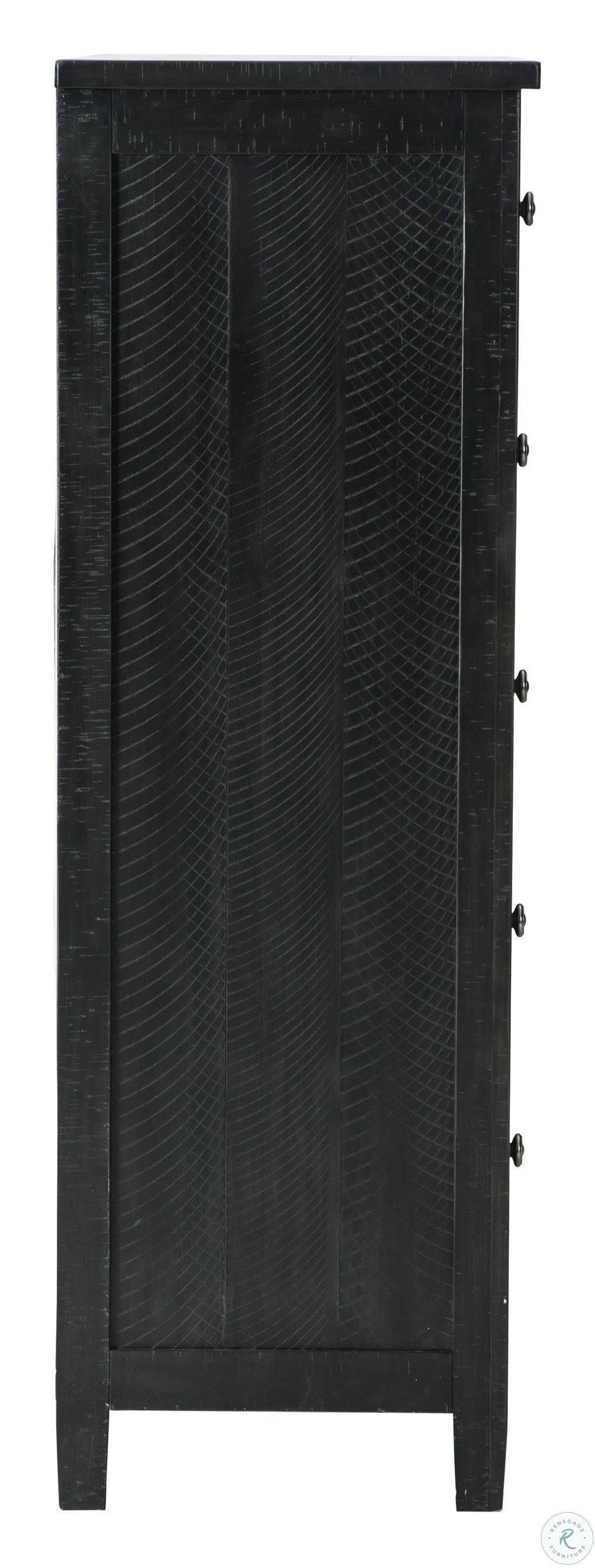 Black Five Drawer Chest Z1697