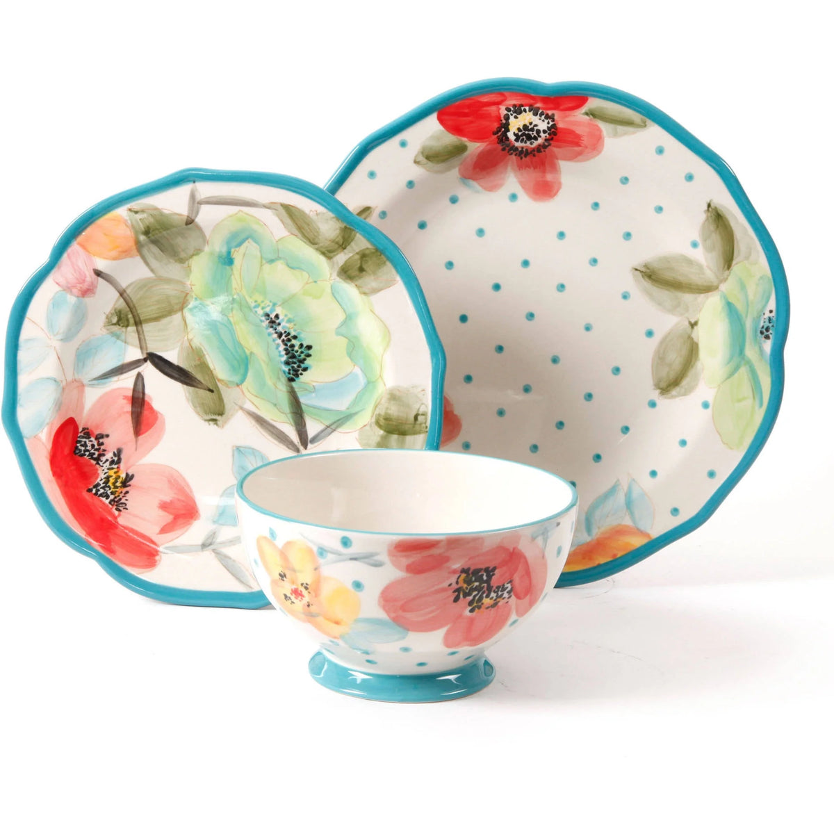 Turquoise 12-Piece Dinnerware Set H61599