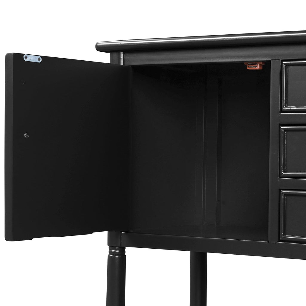 Black 45-Inch Solid Wood Console Table Q456