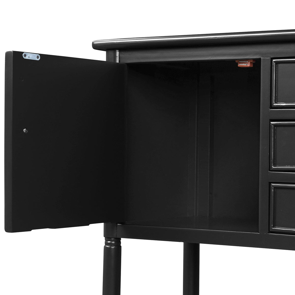 Black 45-Inch Solid Wood Console Table Q456