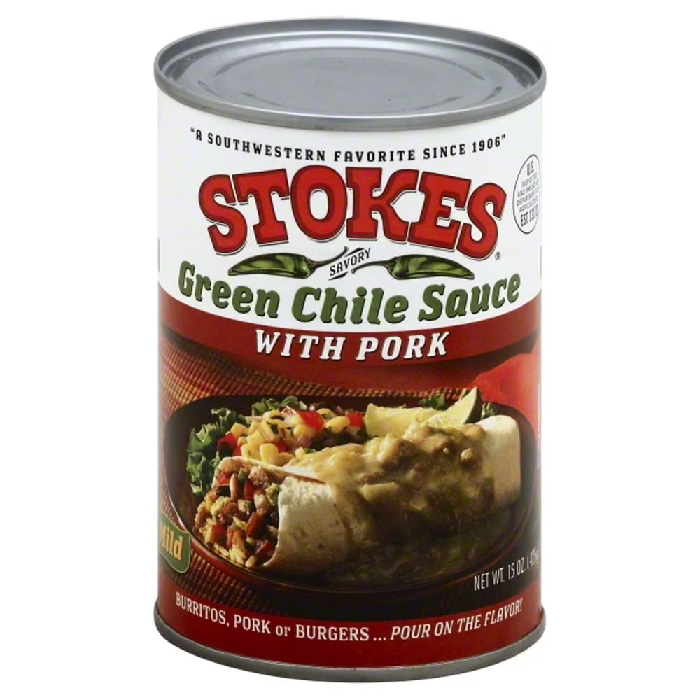 Green Chile Sauce with Pork, 15 Ounce (Pack of 16) O591728