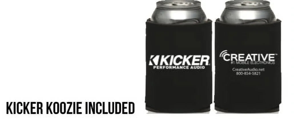 Kicker Black Mini Wake Tower Marine Enclosures with 4" KM speakers (2 ohm) B128