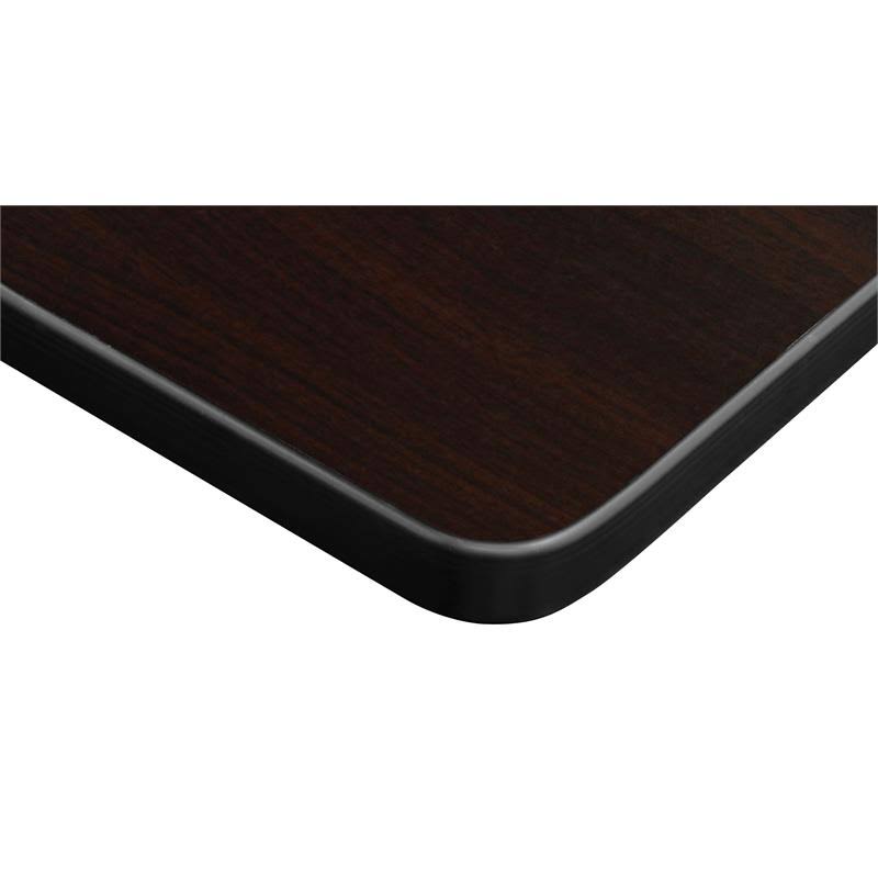 30 in. Via Square X-Base Table Mocha Walnut Grey Q35916