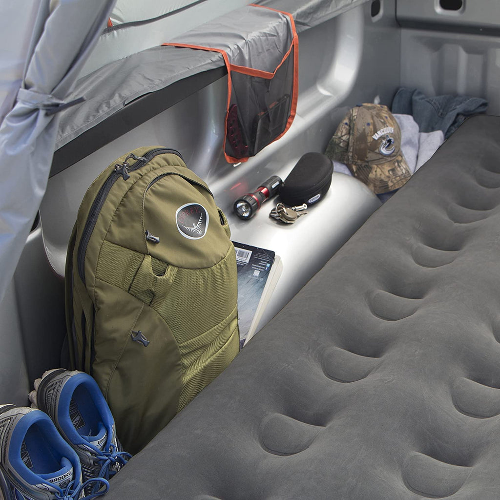 Truck Tent, Air Mattress, and Weather Radio Bundle for Pickup Truck Bed Camping E31090