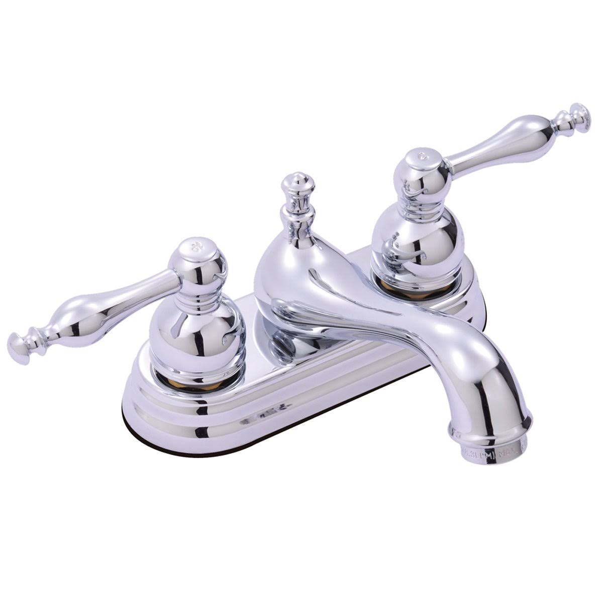 Chrome Two-Handle Centerset Lavatory Faucet with Pop-Up H7768