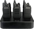 6 Pack Rechargeable 2 Way Radios with 6 Way Multi Gang Charger S732