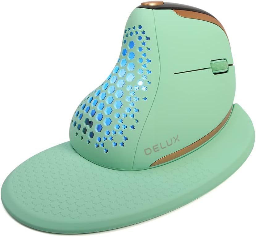 Wireless Ergonomic Vertical Mouse with OLED Screen, 7200DPI, Pack of 2 A655506