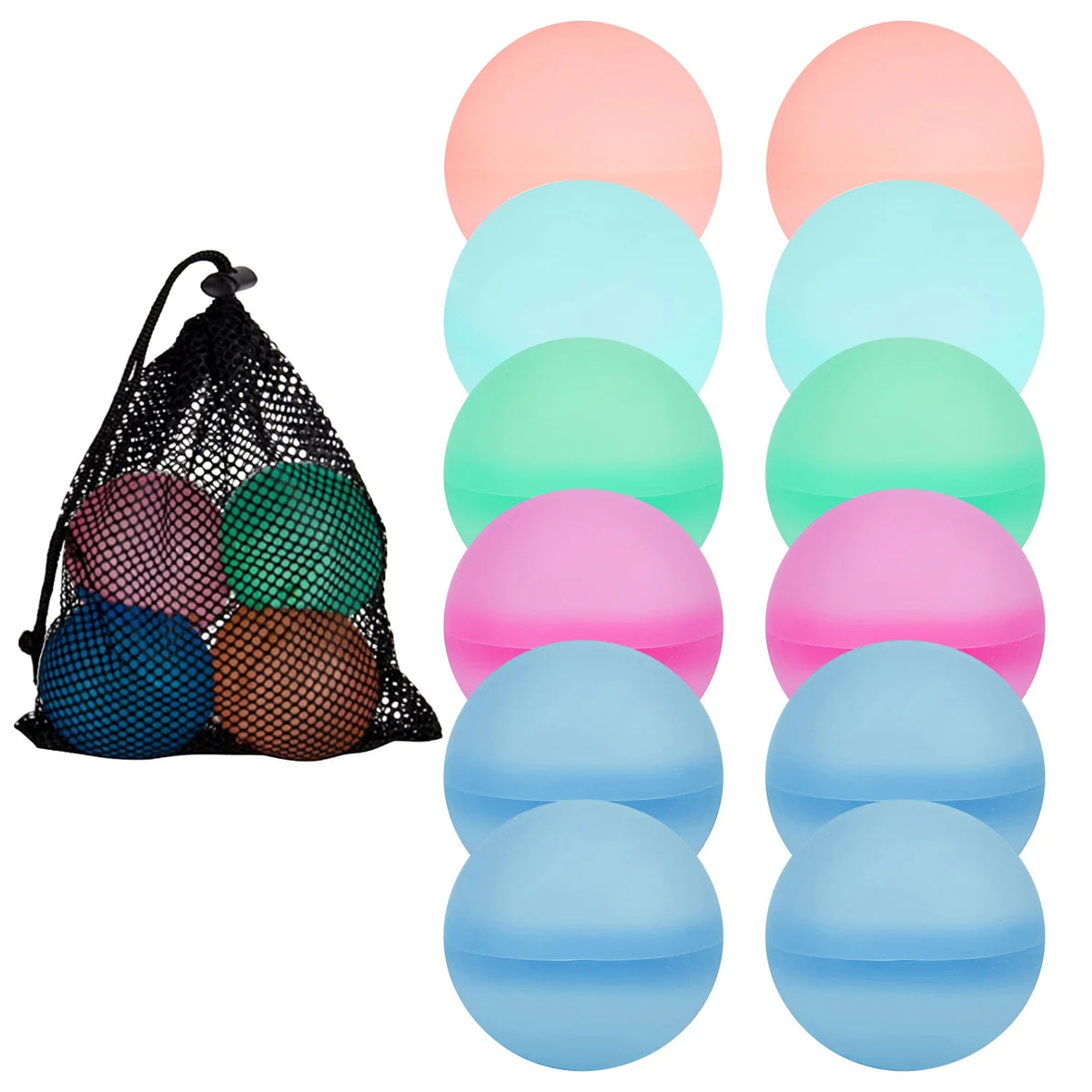 12 Pack Self-Sealing Silicone Water Balloons O261714