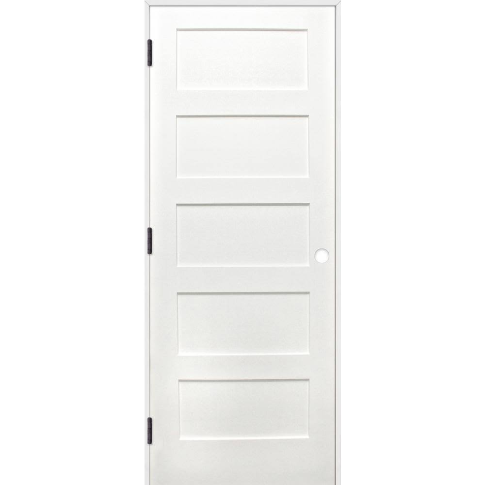Shaker Unfinished Solid Core Primed Pine Wood Single Prehung Interior Door R936173