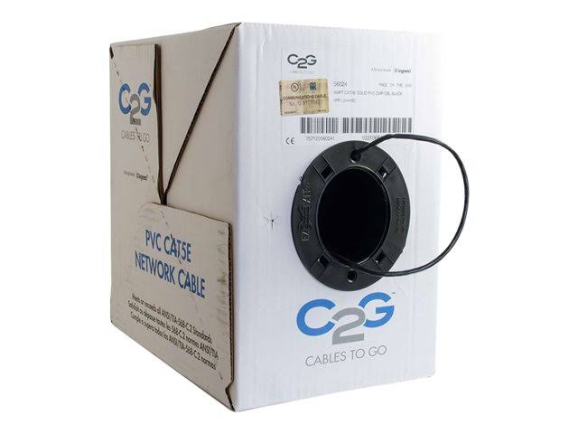 Bulk Cable CAT 5e UTP 499 ft Black Y9405