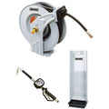 Oil Hose Reel Kit, 1/2 inch x 50 ft, 1500 psi, Control Valve, Drip Tray X69090