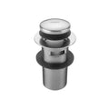 Polished Nickel Toe Control Drain Strainer with Overflow F56724