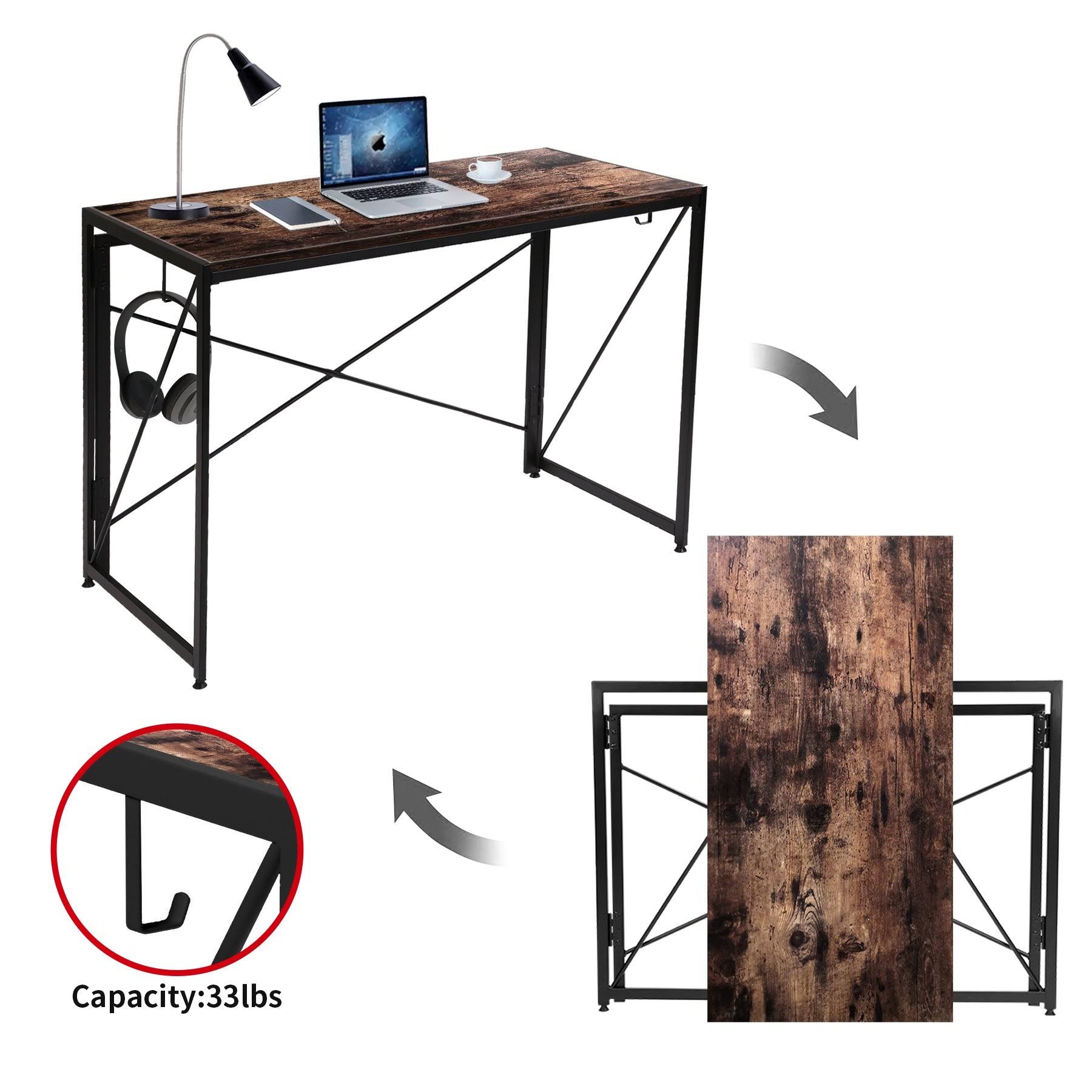 Rustic Folding Computer Desk B850567